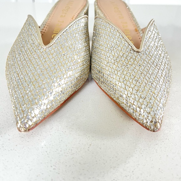 Allegra James Fiona Metallic Slide Mules - Picture 9 of 10